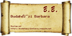 Budaházi Barbara névjegykártya