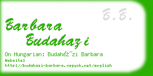 barbara budahazi business card